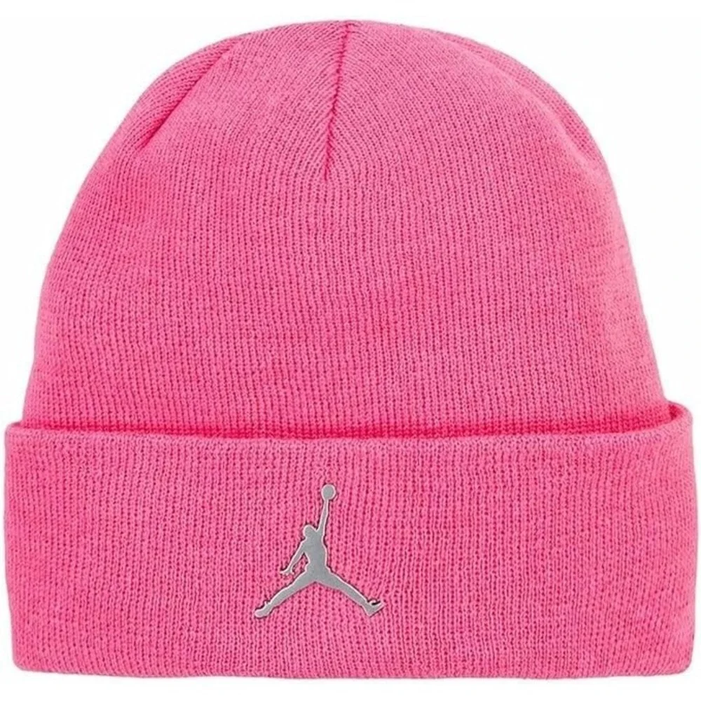Jordan Kids Pink/Metallic Silver Utility Cuffed Beanie (9A0063-AA7) - NWT